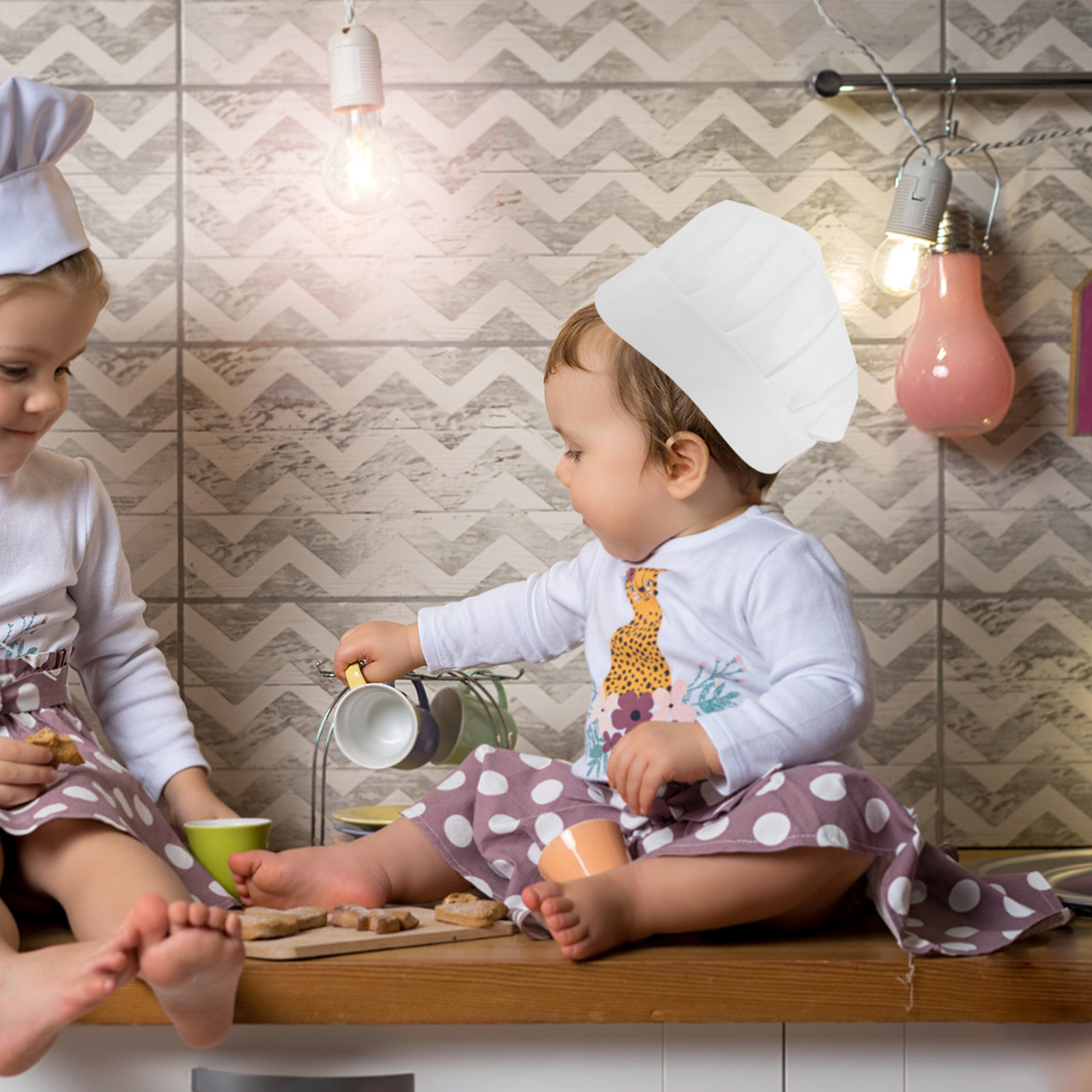 Kitchen Baking - 15Pcs Disposable Kids Chef Hats Small