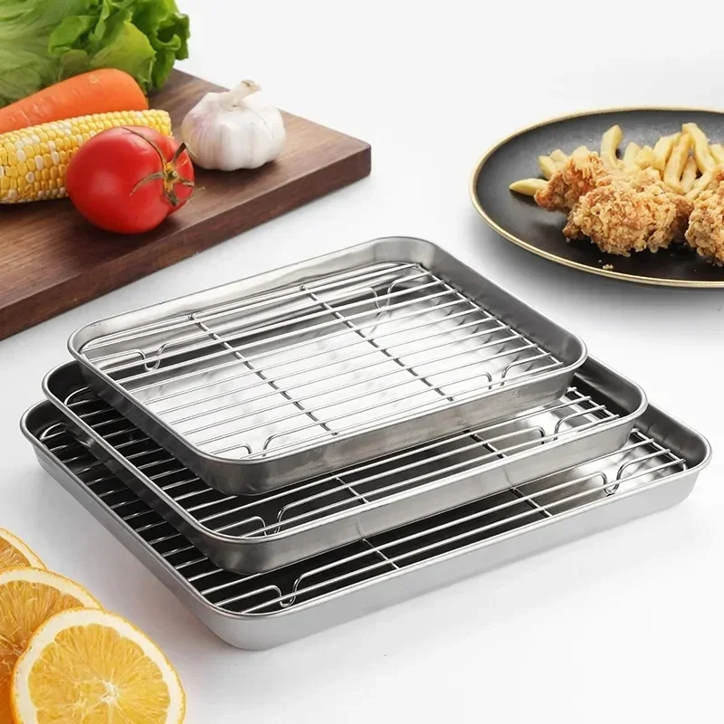 Kitchen And Baking Equipment - Stainless Steel Baking Pan Tray with