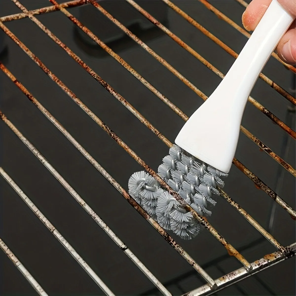 Kitchen Baking Tray Rack - Professional BBQ Cleaning Brush V-Shaped Hooked