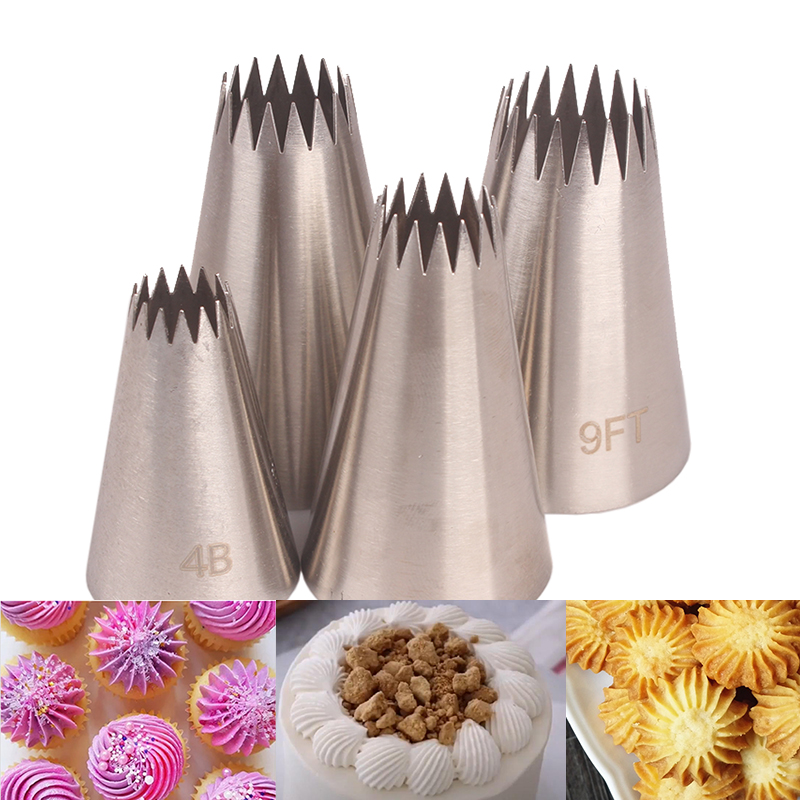 Kitchen And Baking Equipment - 4pcs Large Metal Cake Cream Decoration