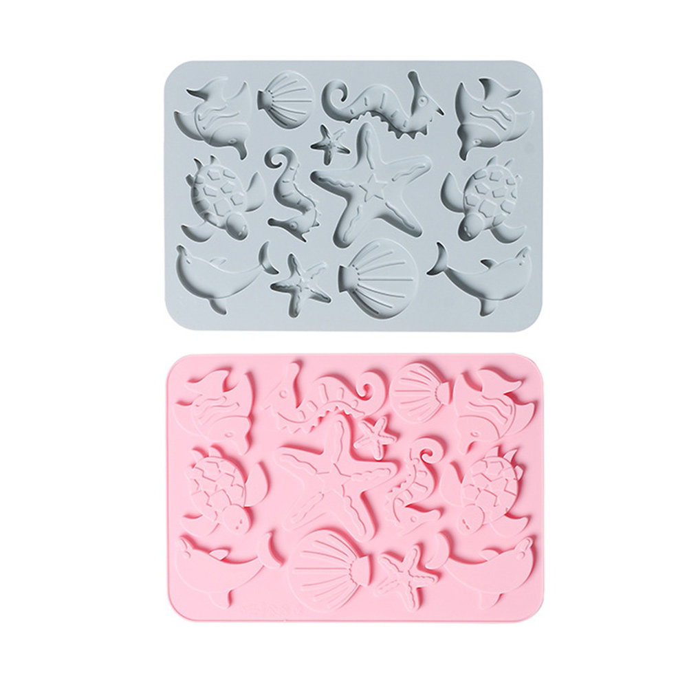 Kitchen Baking Cake - 2Pcs Food Safe Silicone Marine Life