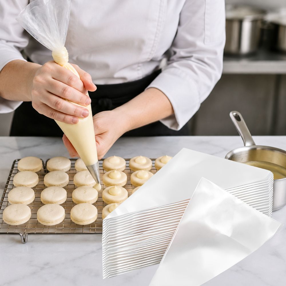 Piping Bag Disposable - 50pcs S/M/L Bulk Disposable Piping Bags