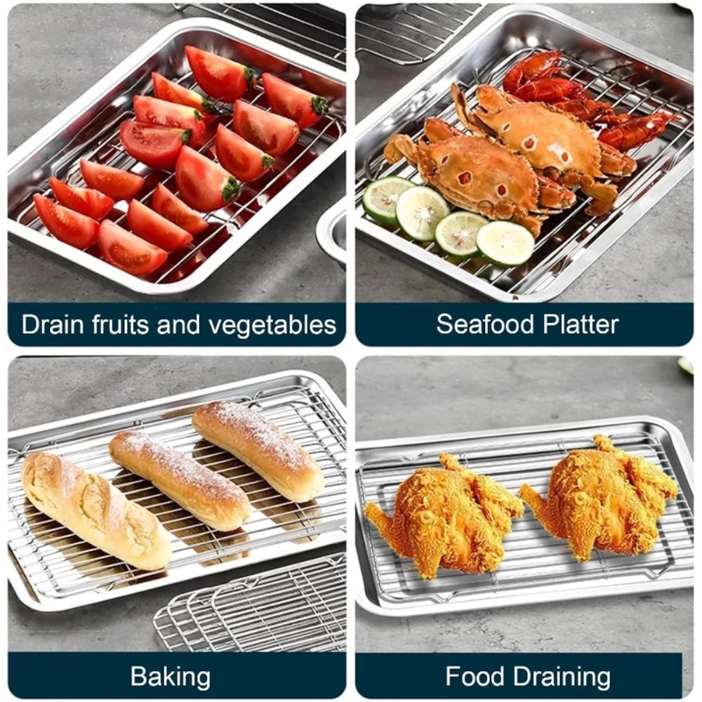 Stainless Steel Baking Tray wi - огляд і ціна Kitchen Baking Tray Rack