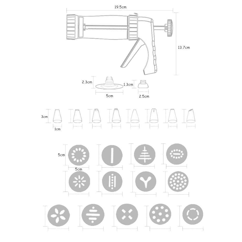 LMETJMA Cookie Press Kit Biscu - огляд і ціна Piping Bag Disposable