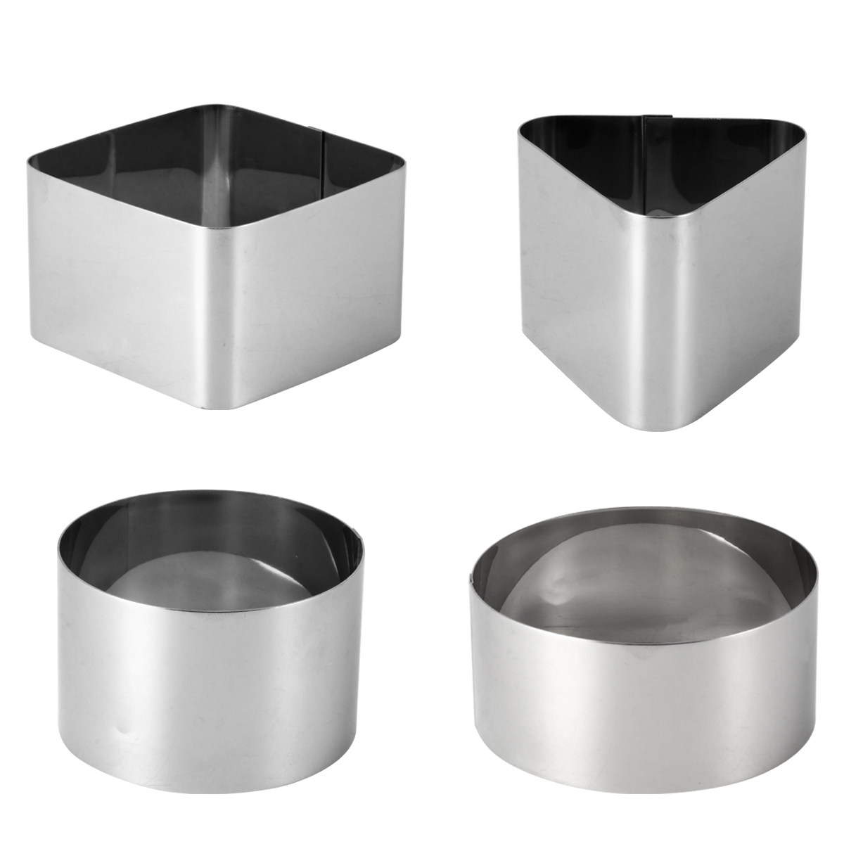 4Pcs Stainless Steel Mousse Ri - огляд і ціна Kitchen Baking Cake