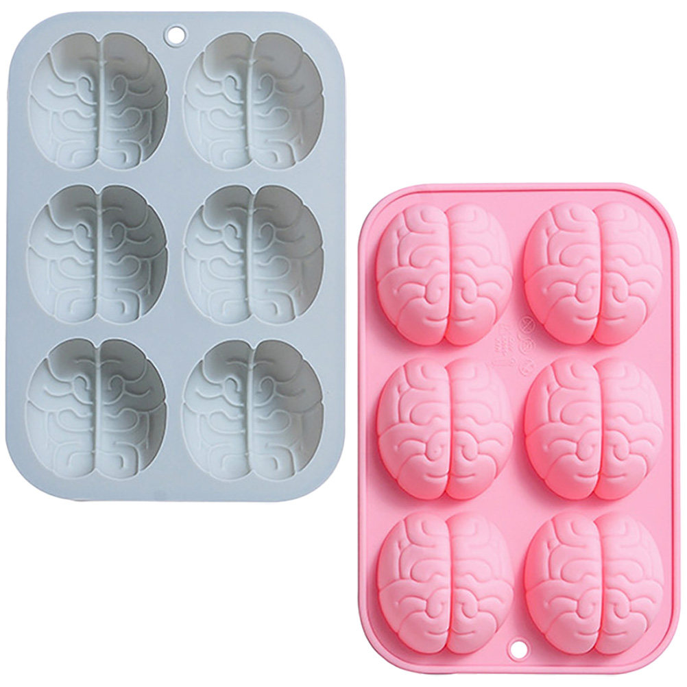 2Pcs Brain Shape Silicone Mold - огляд і ціна Kitchen Baking Cake