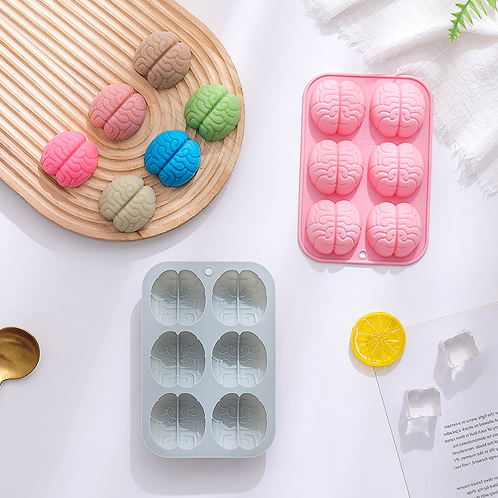 2Pcs Brain Shape Silicone Mold - огляд і ціна Kitchen Baking Cake
