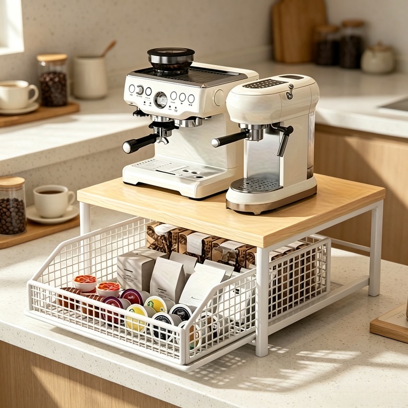 Vertical Microwave Stand with  - огляд і ціна Kitchen Baking Drawer