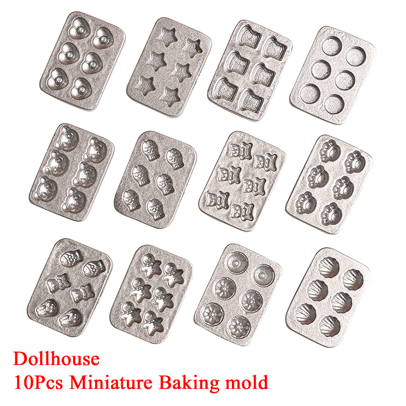 10pcs Doll House Miniature Min - огляд і ціна Kitchen Baking Molds