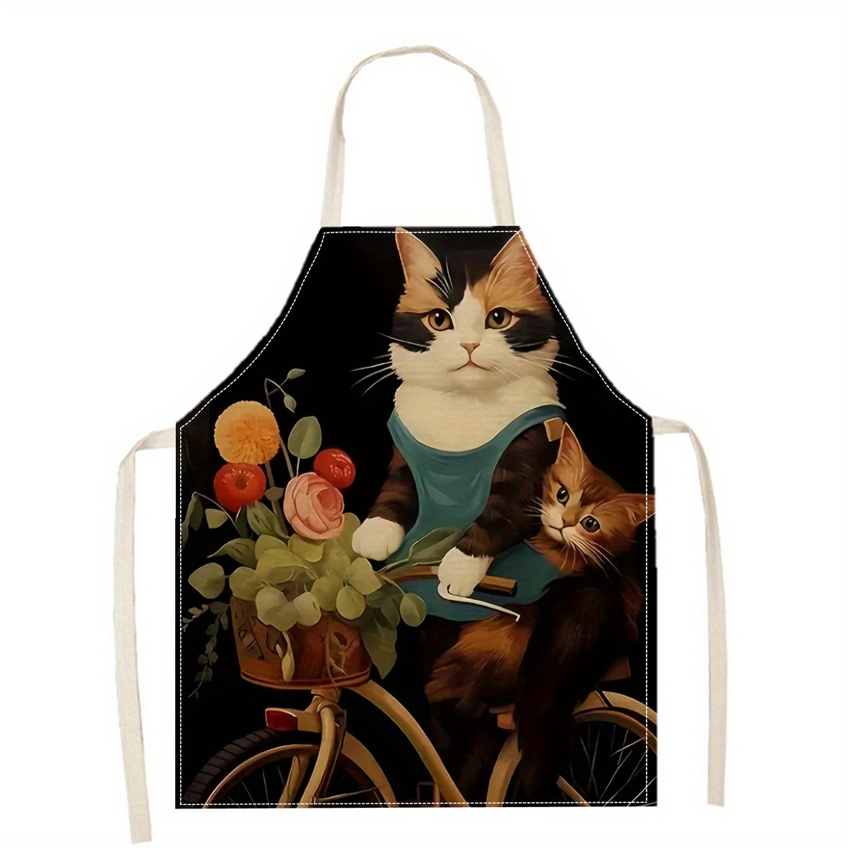 Linen Apron Funny Cat Sunglass - огляд і ціна Kitchen Baking Ideas