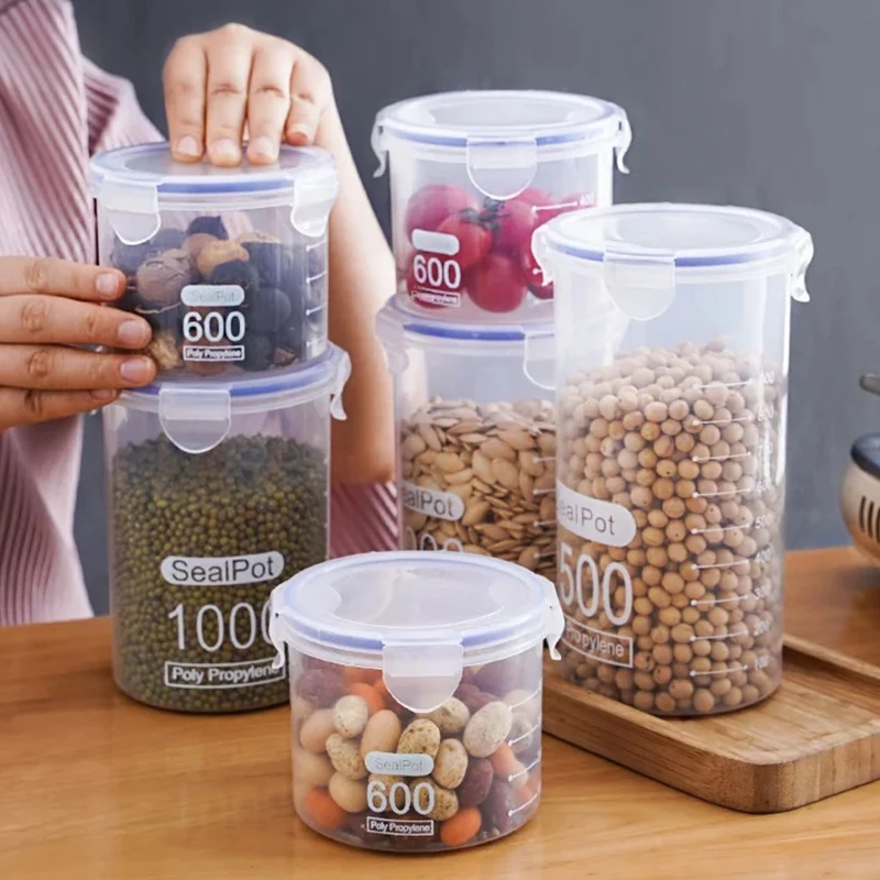 1/4PCS Sealed Jars With Scale  - огляд і ціна Kitchen Bank